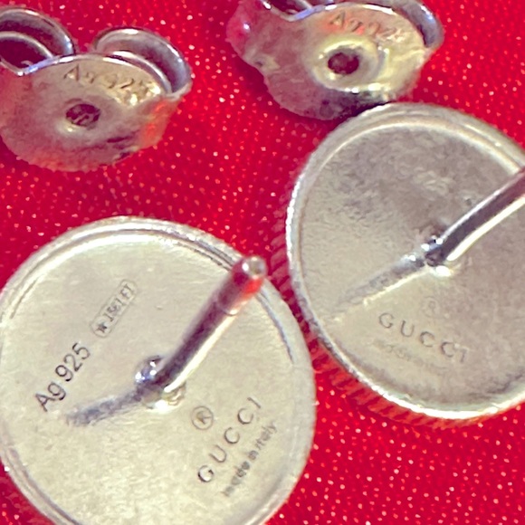 WOW POSHMARK - Authentic GUCCI Sterling Silver Earrings and Earring Backs - Picture 5 of 15